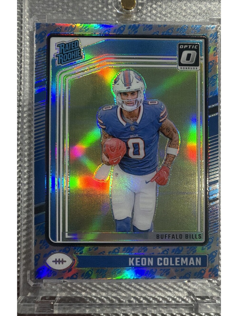 2024 Panini Donruss Optic - Rated Rookie Keon Coleman #263 Rocket Prizm (RC)